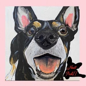 RIKKISRATPACK Custom painting of Luna the Chihuahua mix